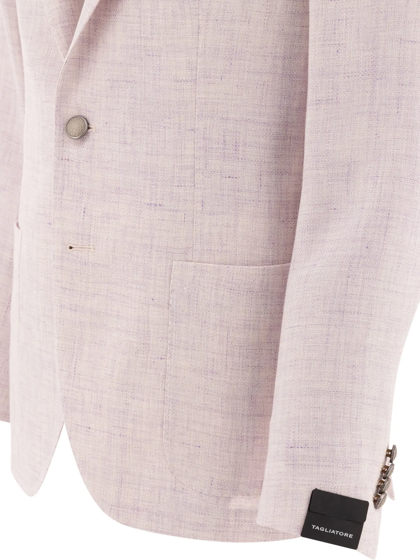 Linen-Blend Blazer Jackets And Coats Pink sold by Wanan Luxury product image thumbnail 4