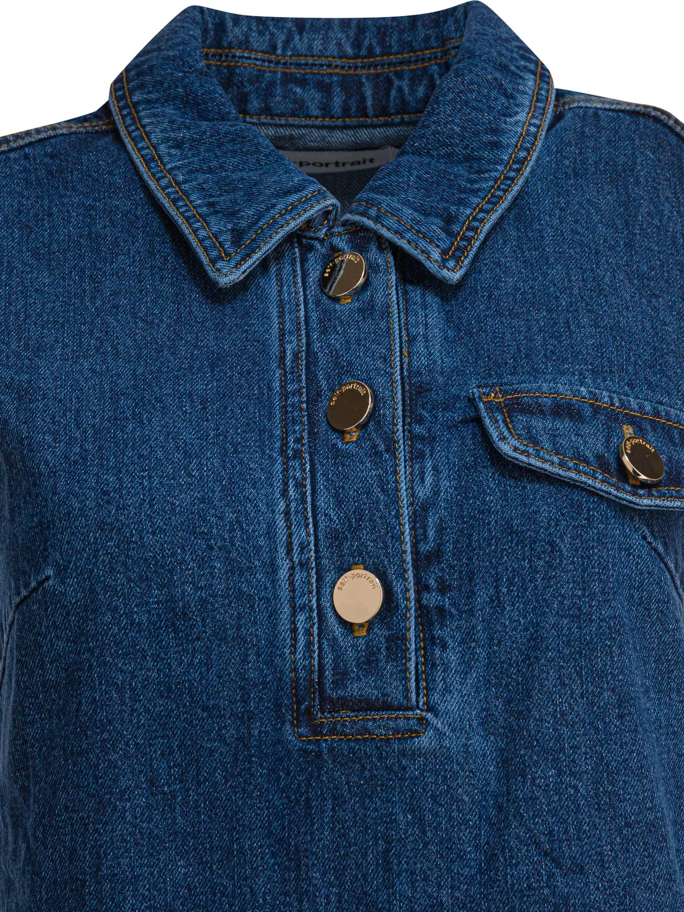 Short Denim Dress Dresses Blue sold by Wanan Luxury product image thumbnail 3