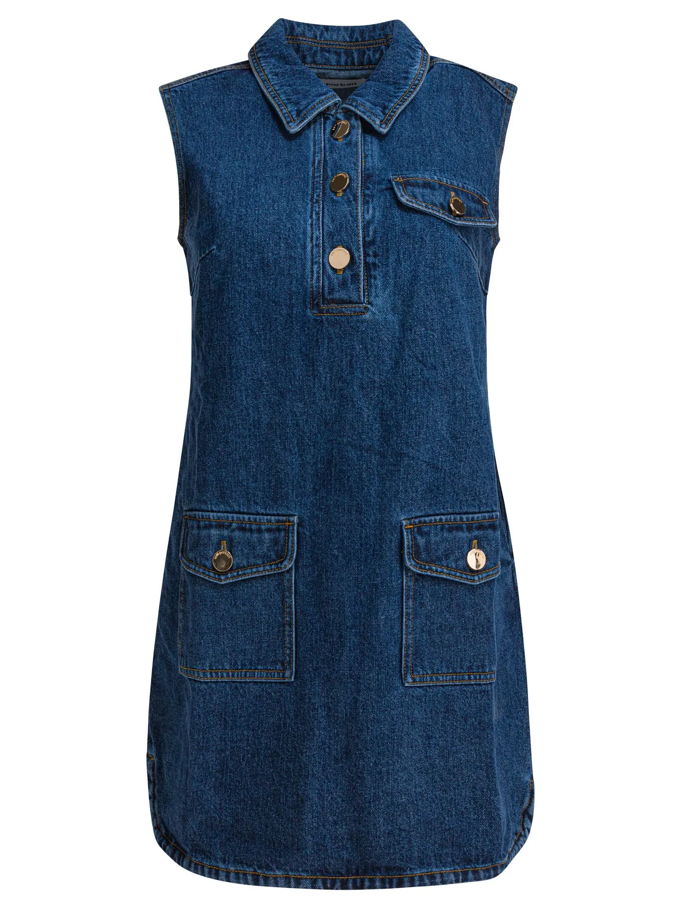 Short Denim Dress Dresses Blue sold by Wanan Luxury