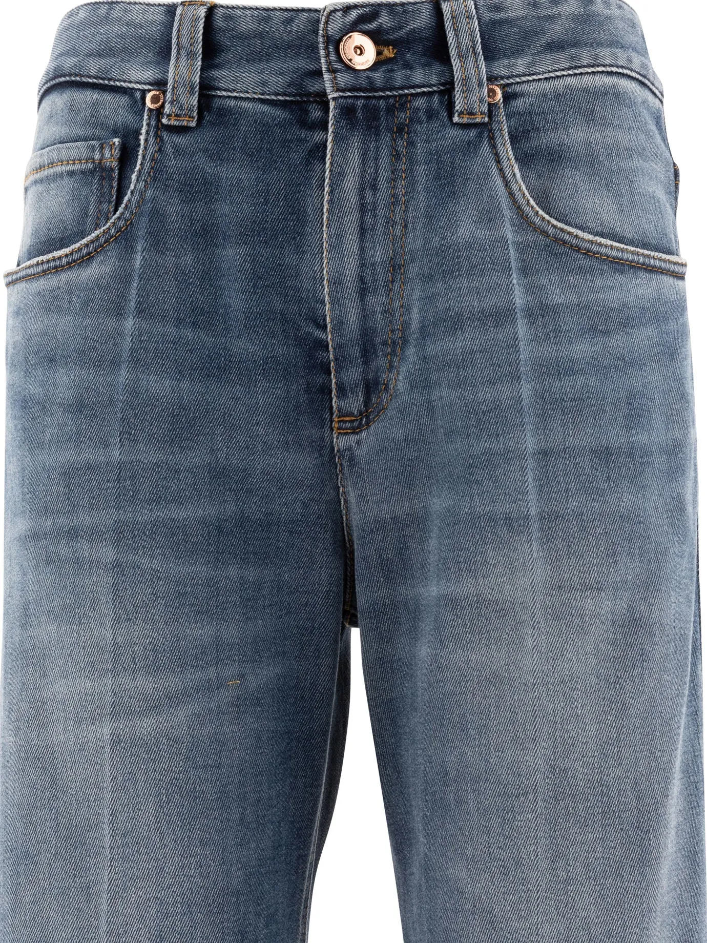 With Shiny Tab Jeans Blue sold by Wanan Luxury product image thumbnail 3
