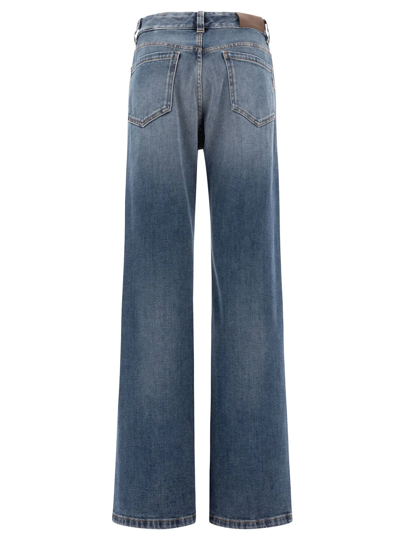 With Shiny Tab Jeans Blue sold by Wanan Luxury product image thumbnail 2