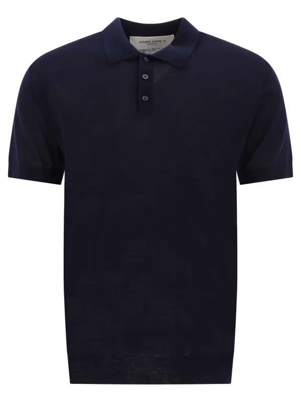 Merino Wool Polo Shirt Polo Shirts Blue sold by Wanan Luxury