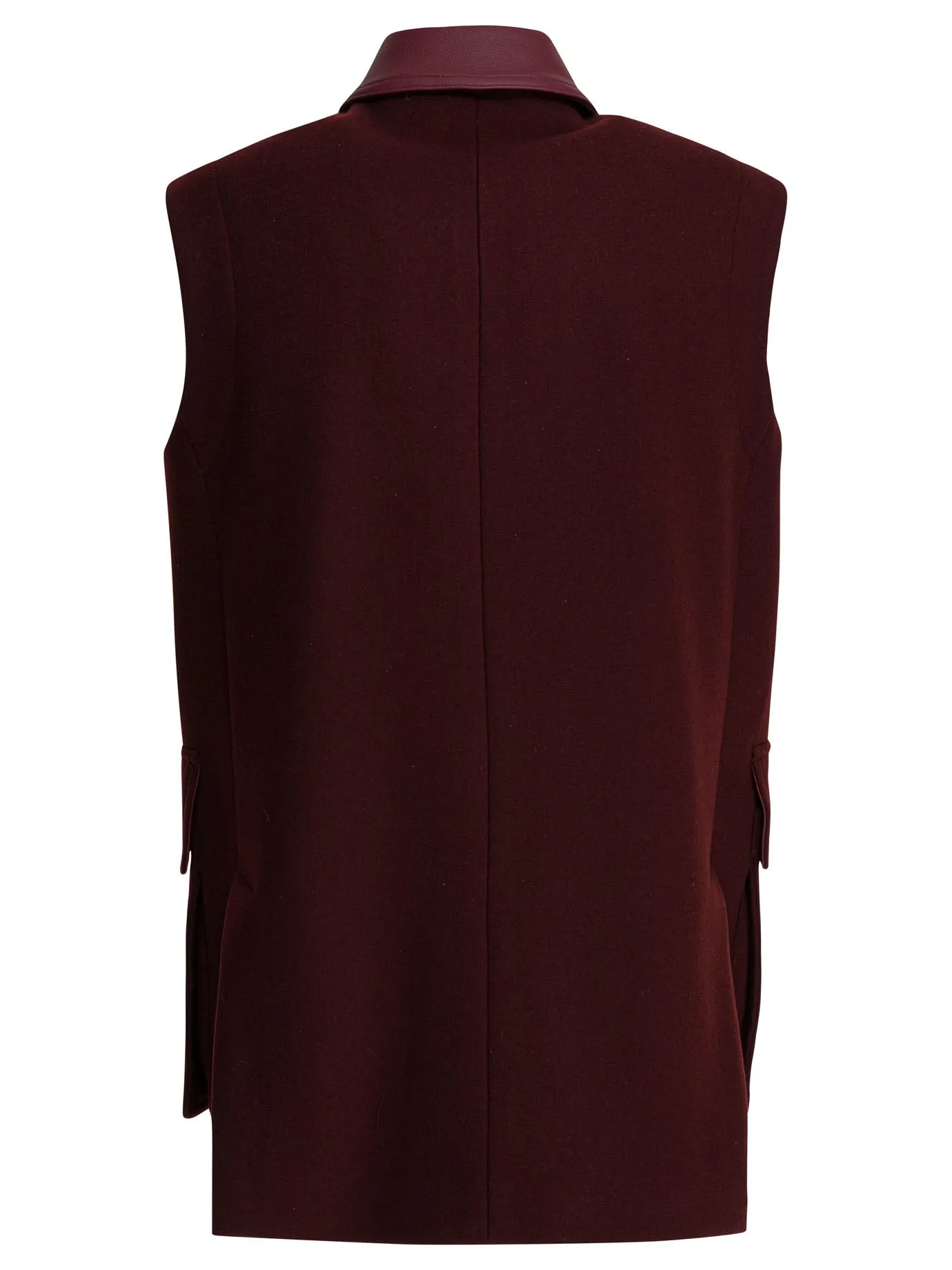 Sleeveless Jacket In Wool And Alpaca Jackets And Coats Red sold by Wanan Luxury product image thumbnail 2
