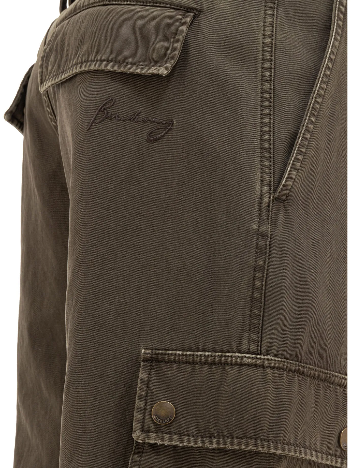 Gabardine Cargo Trousers Brown sold by Wanan Luxury product image thumbnail 4