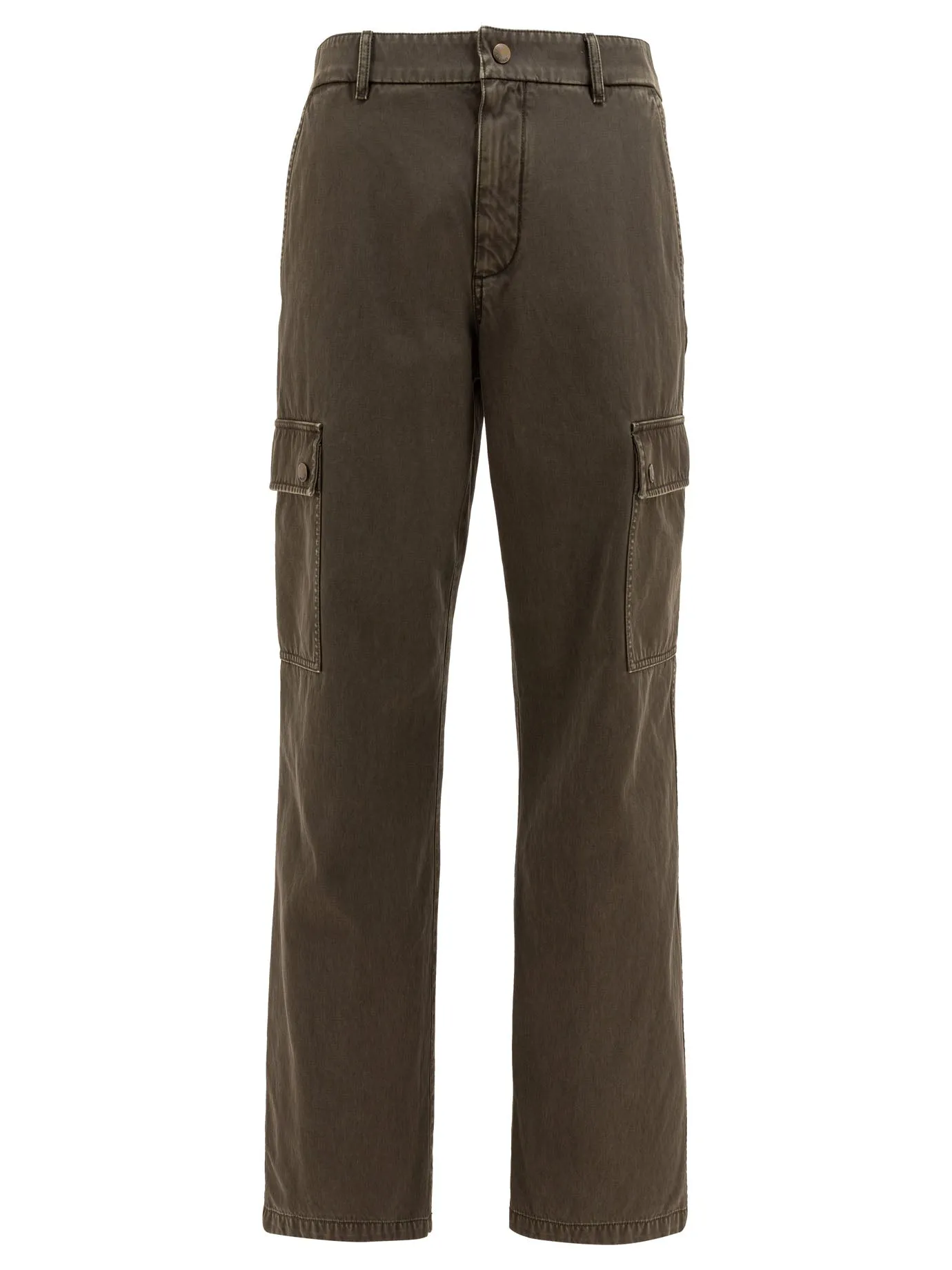 Gabardine Cargo Trousers Brown sold by Wanan Luxury