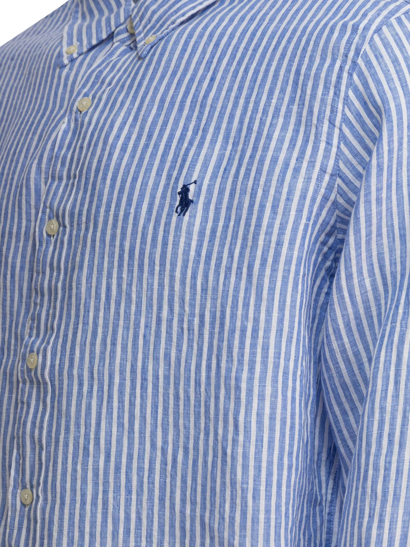 Striped Linen Shirt Shirts Blue sold by Wanan Luxury product image thumbnail 4