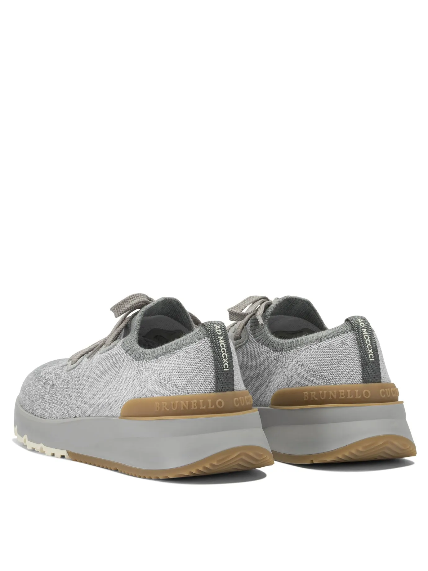 Cotton Knit Sneakers Sneakers & Slip-On Grey sold by Wanan Luxury product image thumbnail 4