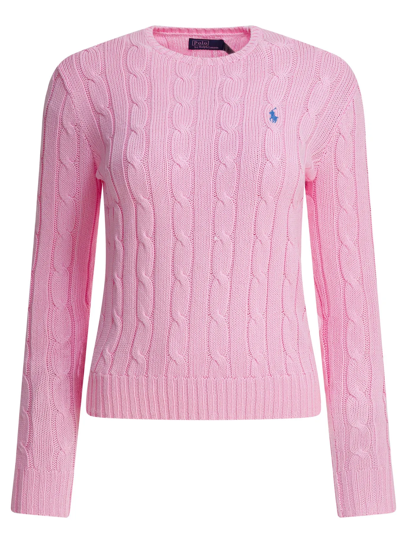 Crew-Neck Cable-Knit Sweater With Logo Knitwear Pink sold by Wanan Luxury