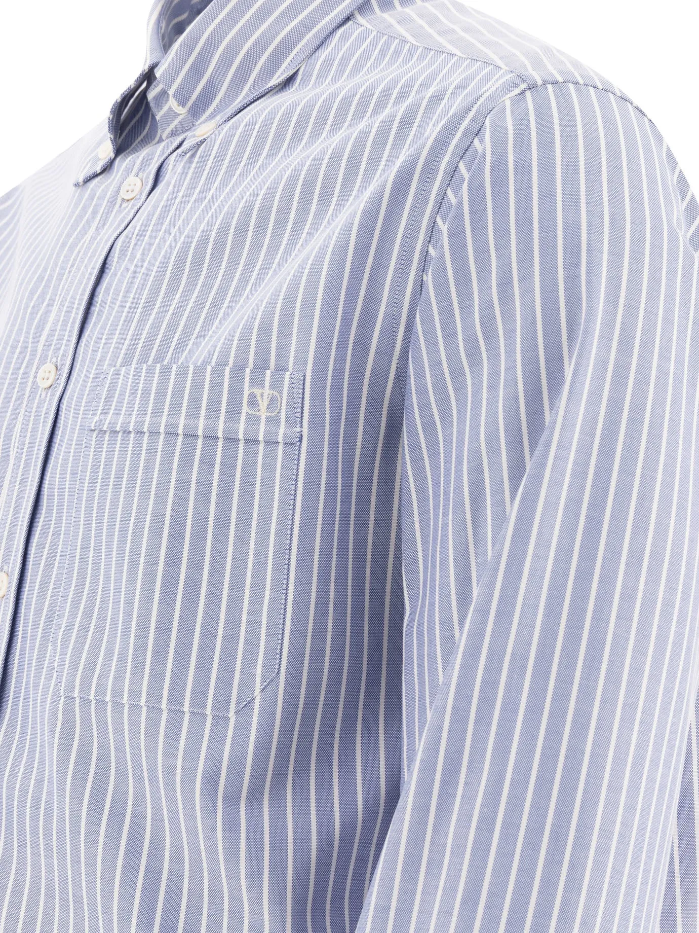 Cotton Striped Shirt Shirts Light Blue sold by Wanan Luxury product image thumbnail 4