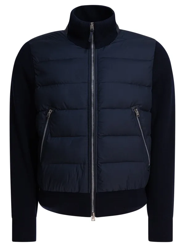 Nylon And Wool Short Down Jacket Jackets And Coats Blue sold by Wanan Luxury