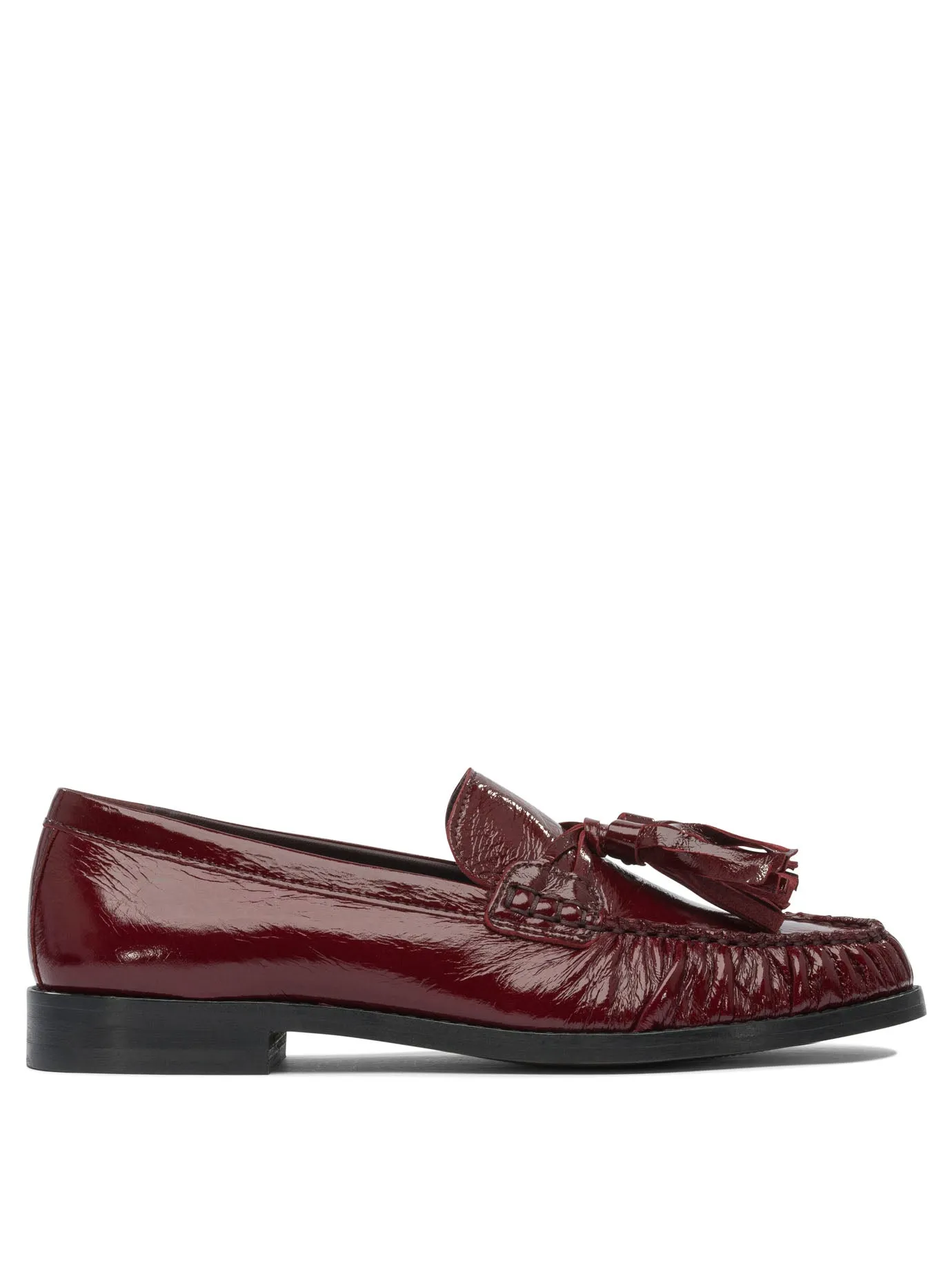 Marietta Patent Loafers & Slippers Bordeaux sold by Wanan Luxury