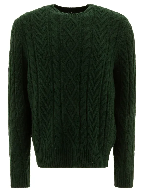 Cable-Knit Sweater Knitwear Green sold by Wanan Luxury