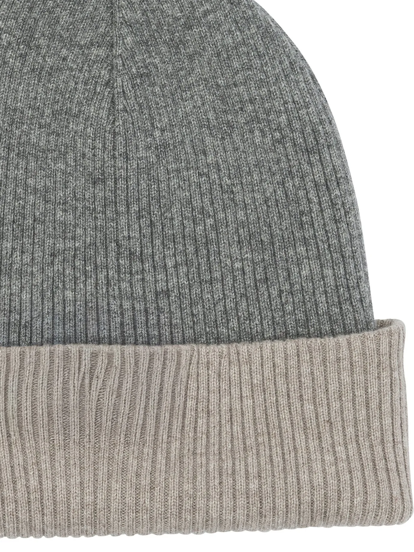 Reversible Cashmere Beanie Hats Grey sold by Wanan Luxury product image thumbnail 3
