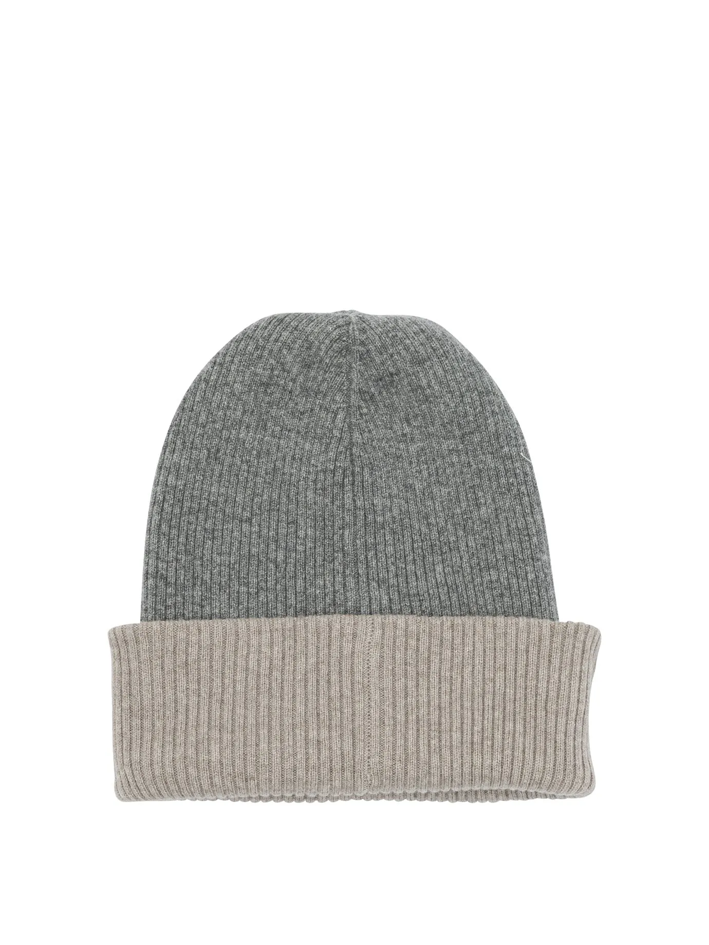 Reversible Cashmere Beanie Hats Grey sold by Wanan Luxury