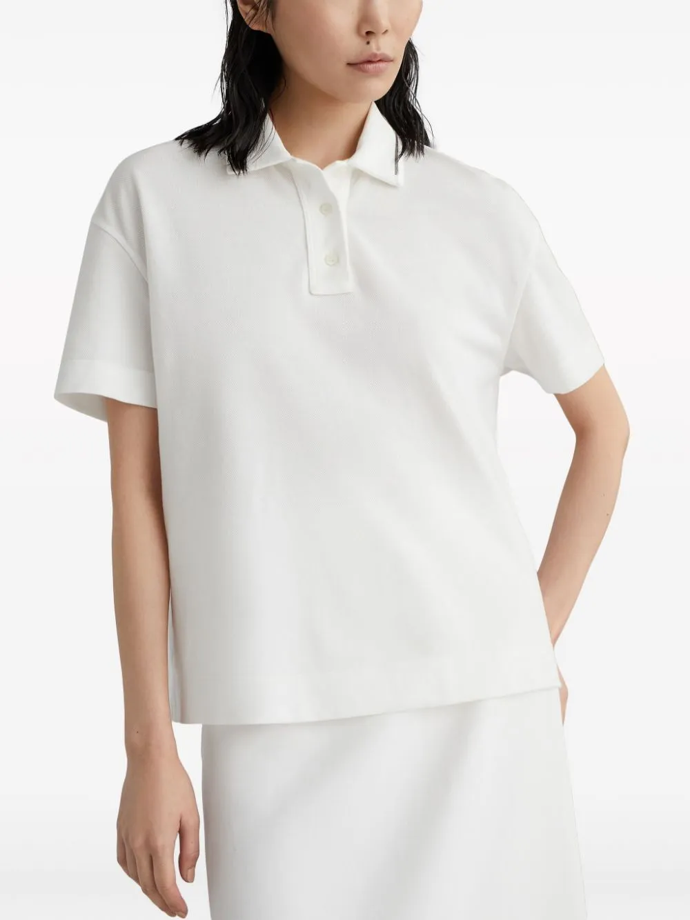 Piquet Polo Shirt With Monili Polo Shirts White sold by Wanan Luxury product image thumbnail 4