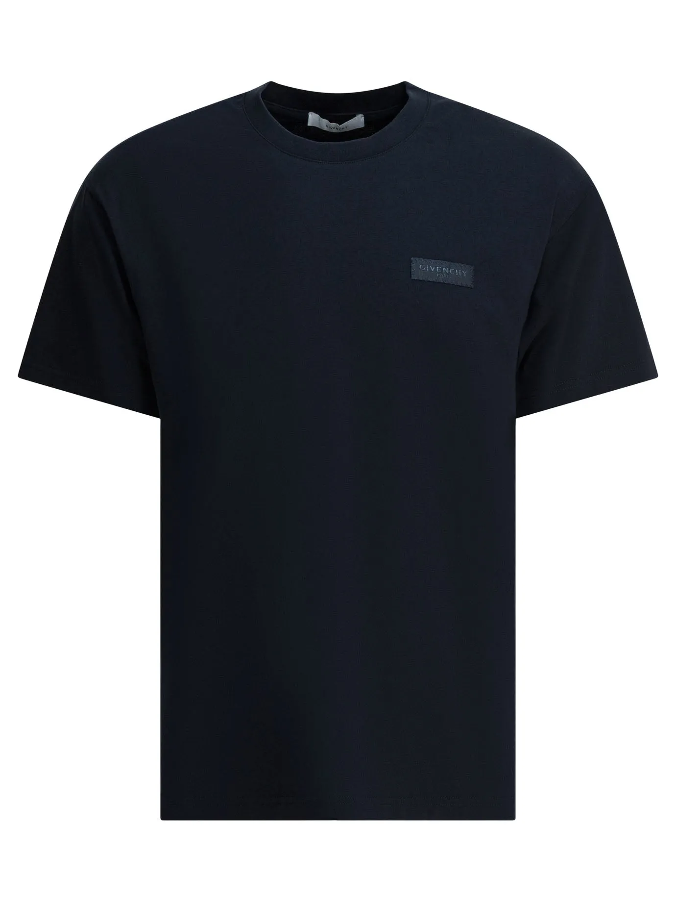 Crew-Neck T-Shirt With Logo T-Shirts Blue sold by Wanan Luxury