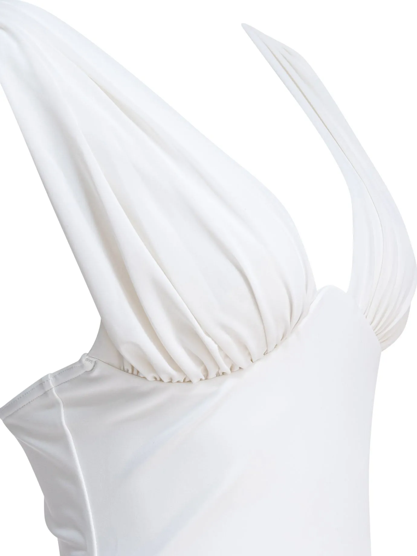Draped One-Piece Swimsuit Swimwear White sold by Wanan Luxury product image thumbnail 4