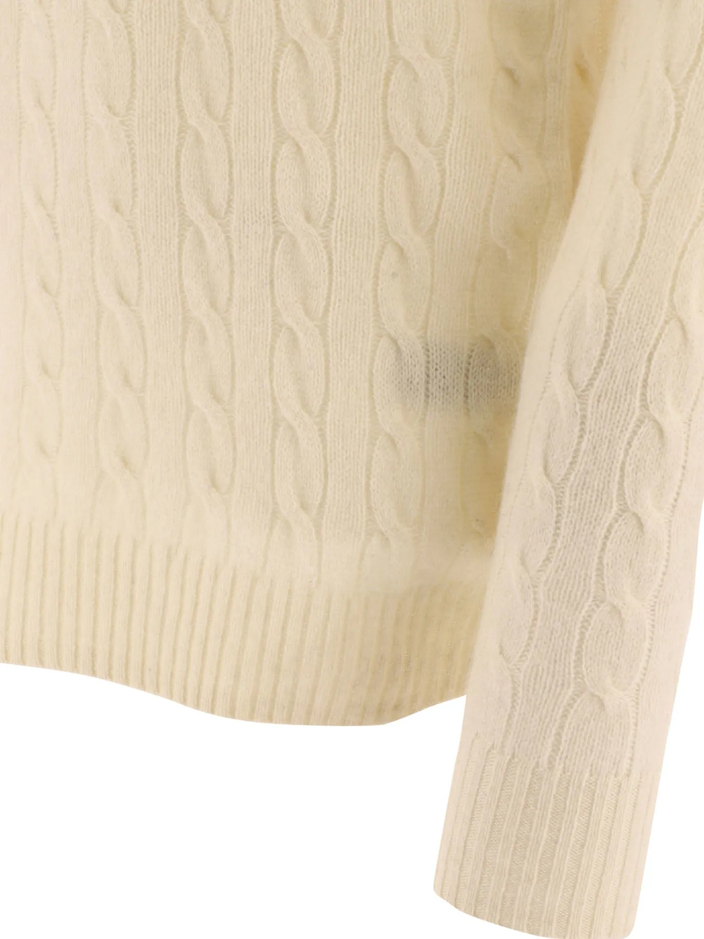 Wool And Cashmere Crewneck Sweater With Logo Knitwear White sold by Wanan Luxury product image thumbnail 4