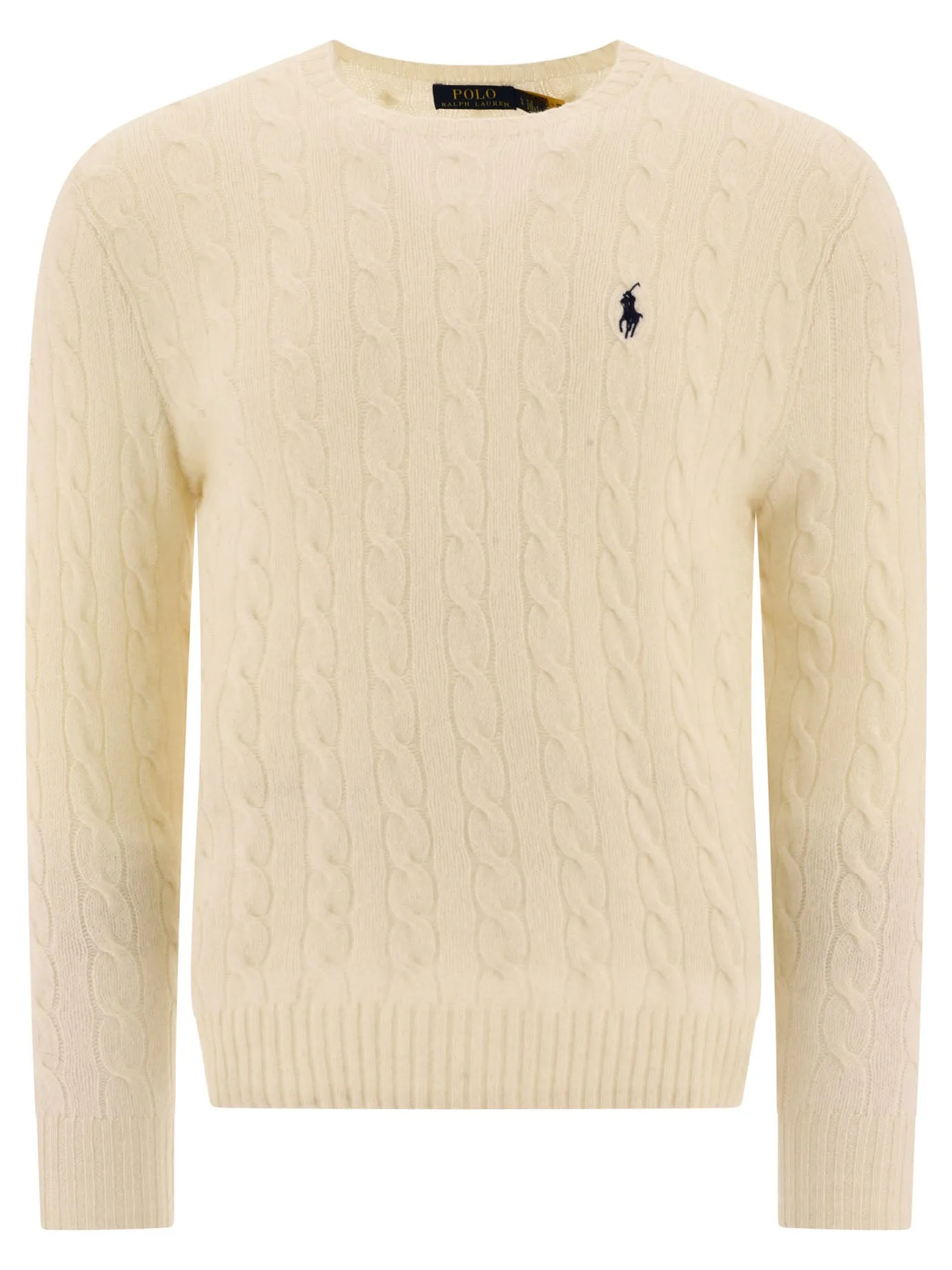 Wool And Cashmere Crewneck Sweater With Logo Knitwear White sold by Wanan Luxury