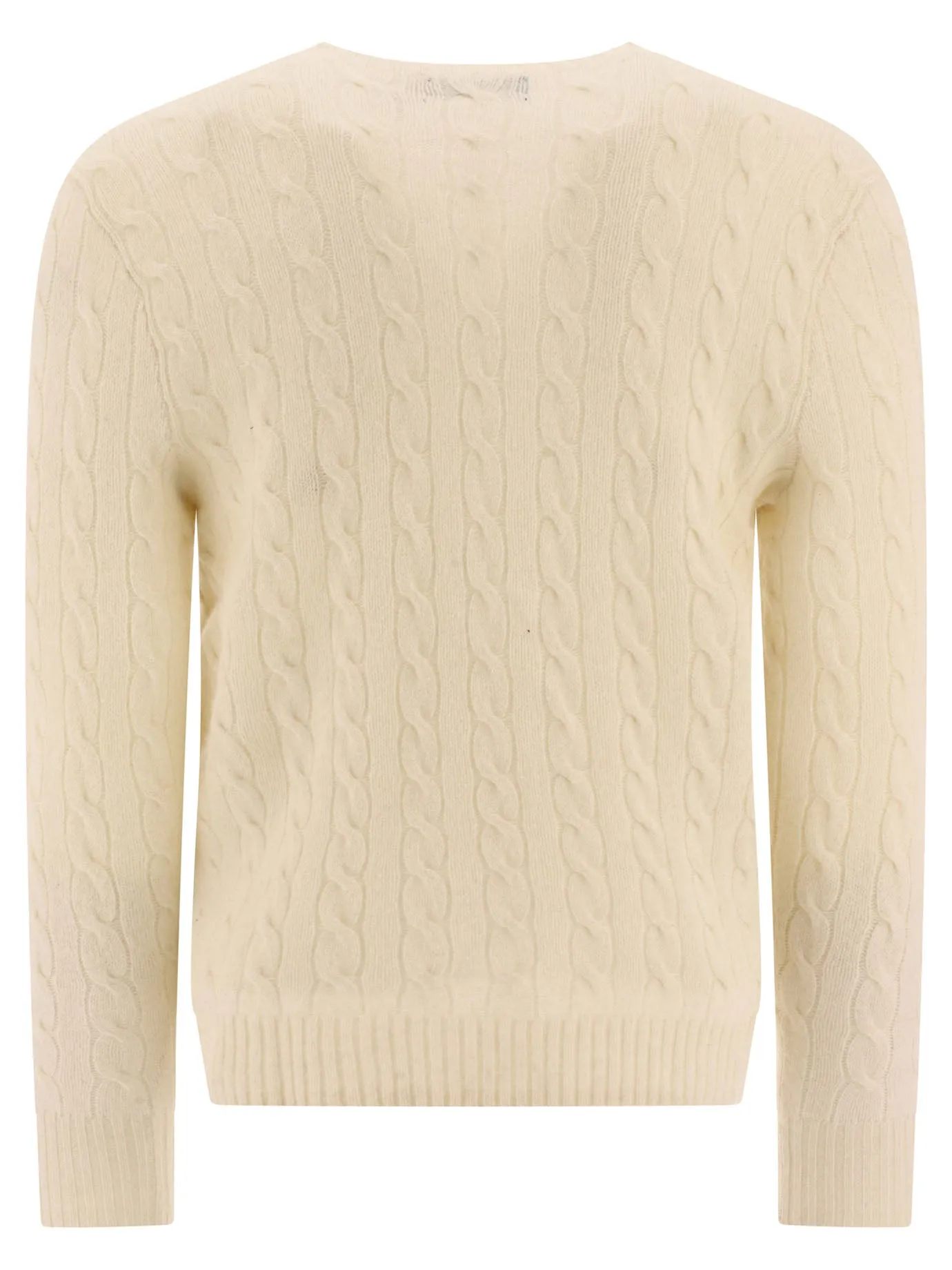 Wool And Cashmere Crewneck Sweater With Logo Knitwear White sold by Wanan Luxury product image thumbnail 2