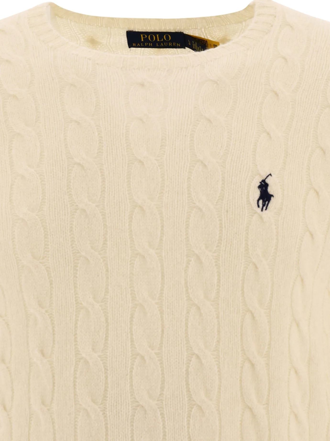 Wool And Cashmere Crewneck Sweater With Logo Knitwear White sold by Wanan Luxury product image thumbnail 3