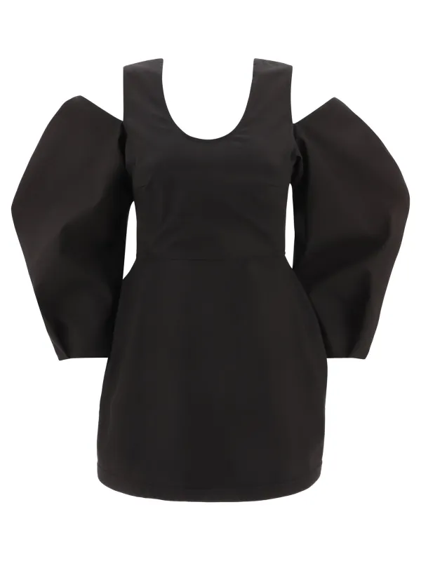 Cotton Cut-Out Top Tops Black sold by Wanan Luxury
