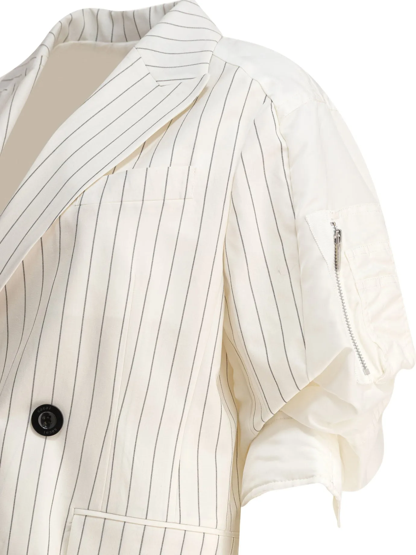 Balzer Double-Breasted Wool And Silk Jackets And Coats White sold by Wanan Luxury product image thumbnail 4