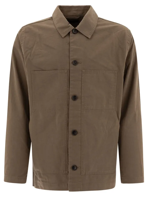 Cotton And Linen Utility Jacket Jackets And Coats Green sold by Wanan Luxury