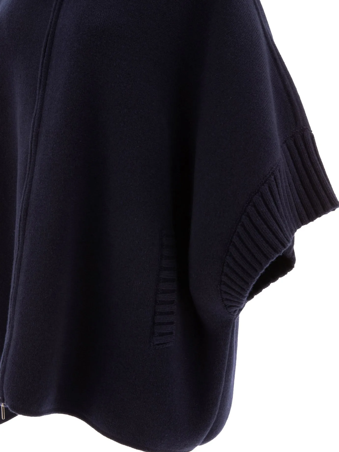 Wool And Cashmere Poncho Jackets And Coats Blue sold by Wanan Luxury product image thumbnail 4