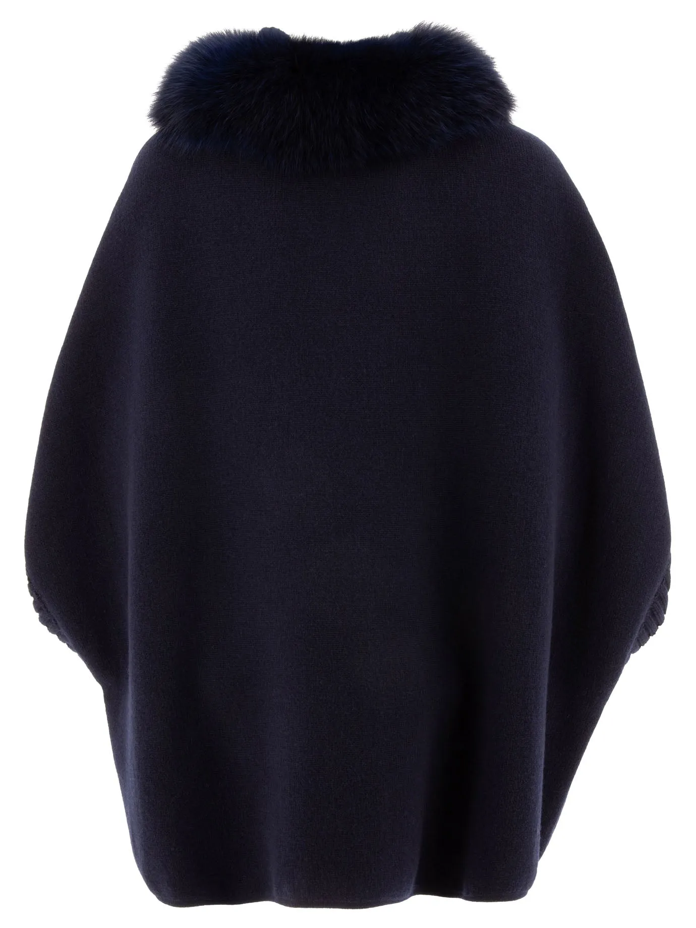 Wool And Cashmere Poncho Jackets And Coats Blue sold by Wanan Luxury product image thumbnail 2