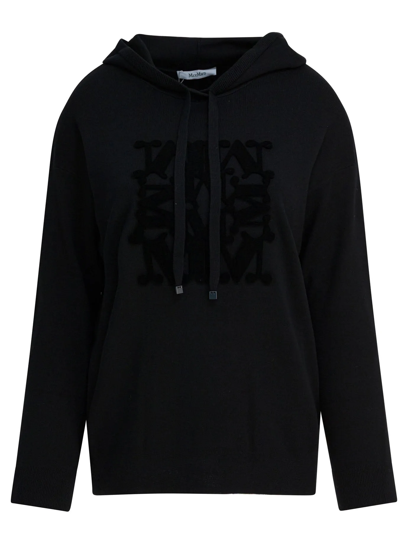 Virgin Wool Hooded Sweater Knitwear Black sold by Wanan Luxury