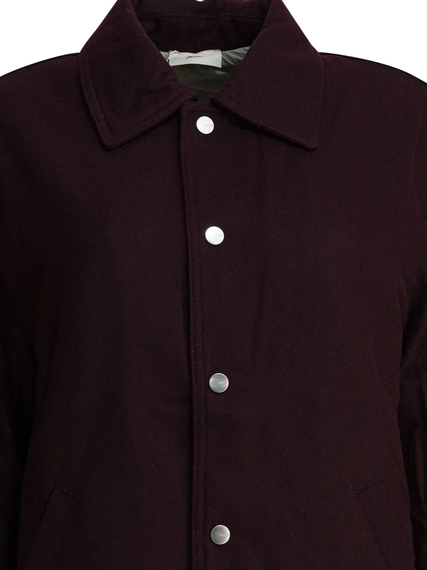 Wool Blend Overshirt Jacket Jackets And Coats Bordeaux sold by Wanan Luxury product image thumbnail 3