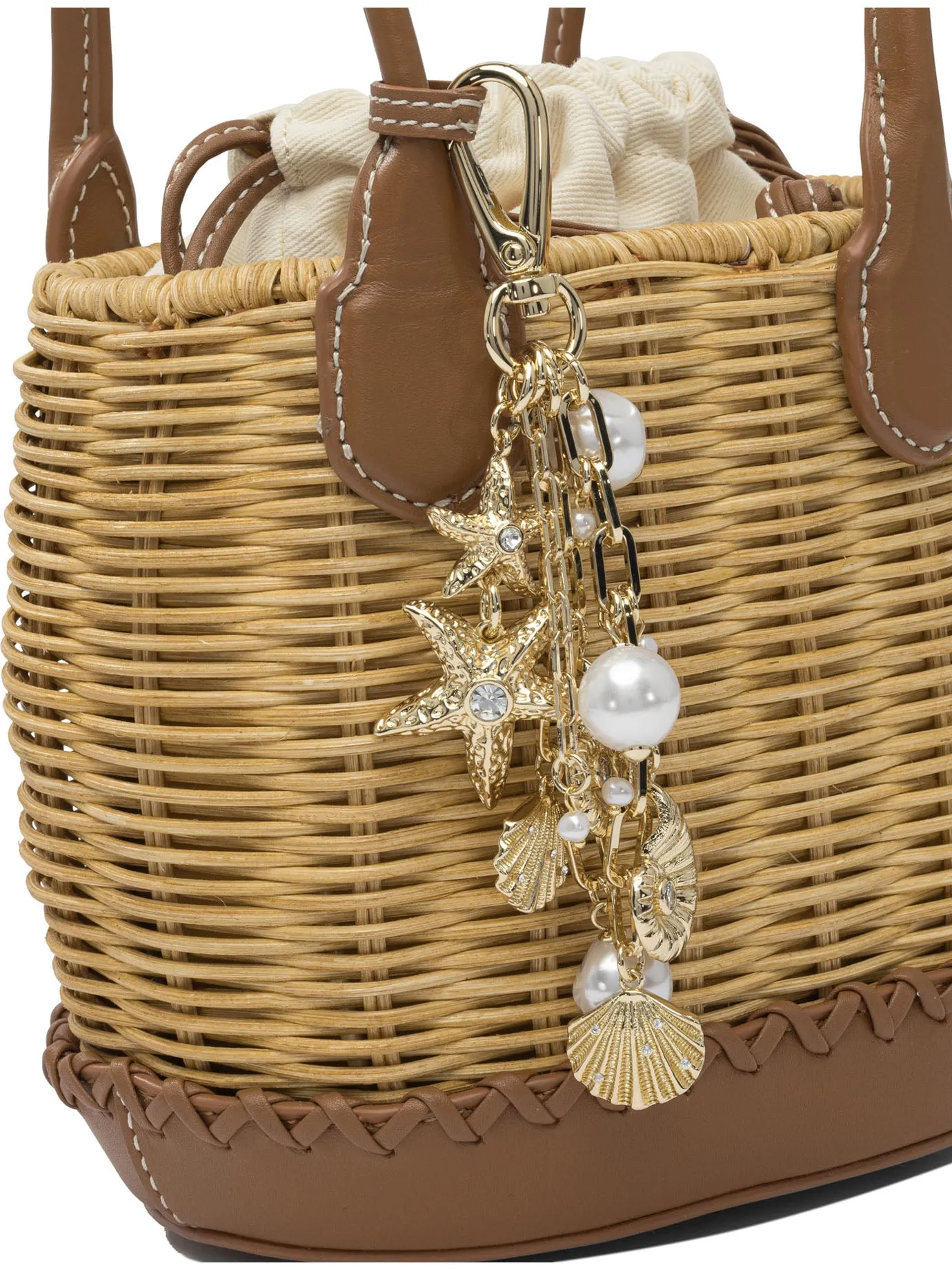 Shoulder Bag With Rattan Pendant Shoulder Bags Brown sold by Wanan Luxury product image thumbnail 4