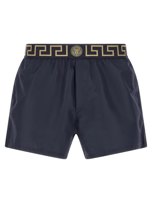Greca Beachwear Blue made by Versace