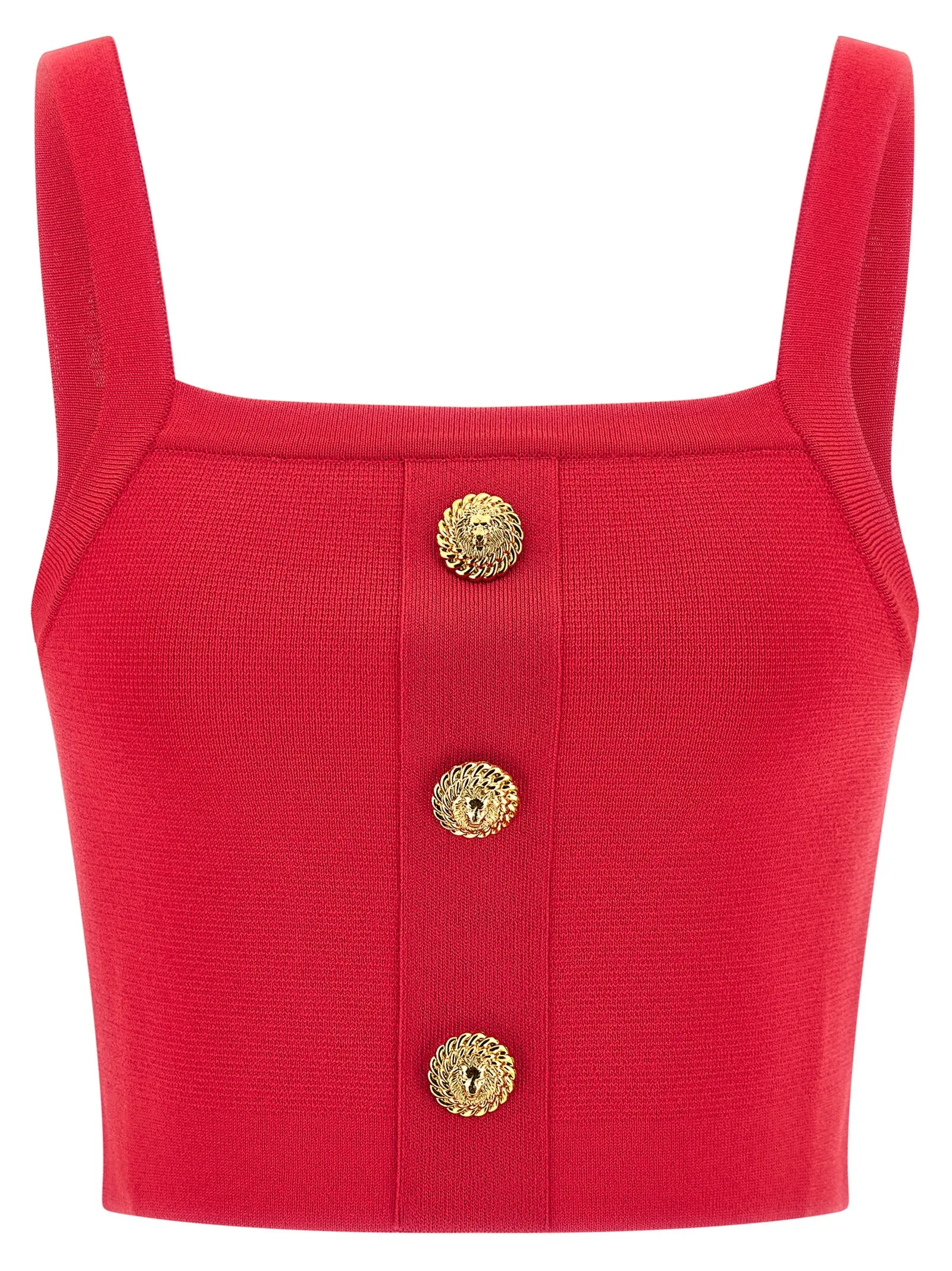 Top 3 Buttons Tops Fuchsia sold by Wanan Luxury