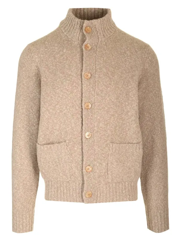 Wool Cardigan Jackets Beige sold by Wanan Luxury