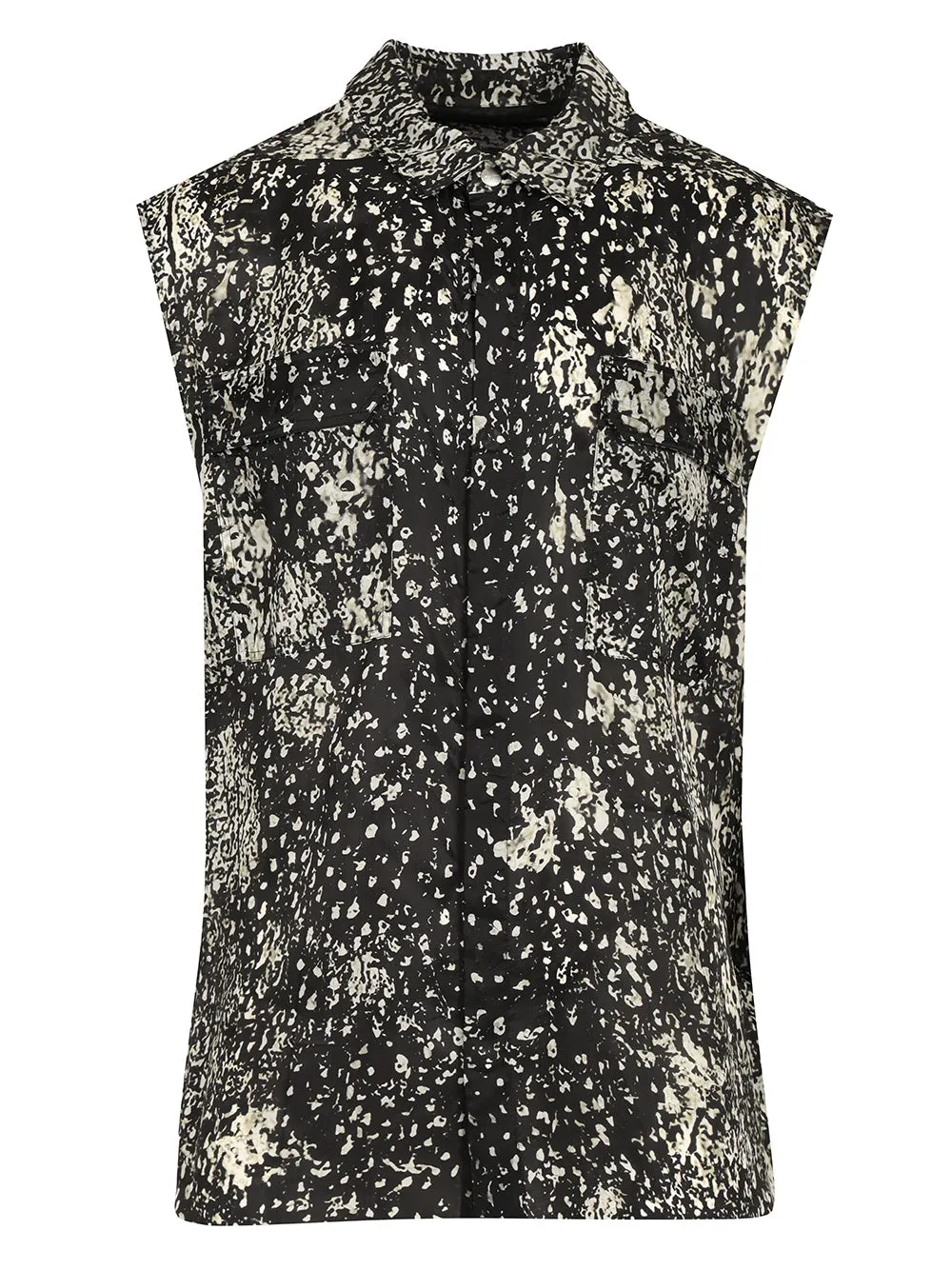 Sleeveless Shirt Jackets Black sold by Wanan Luxury