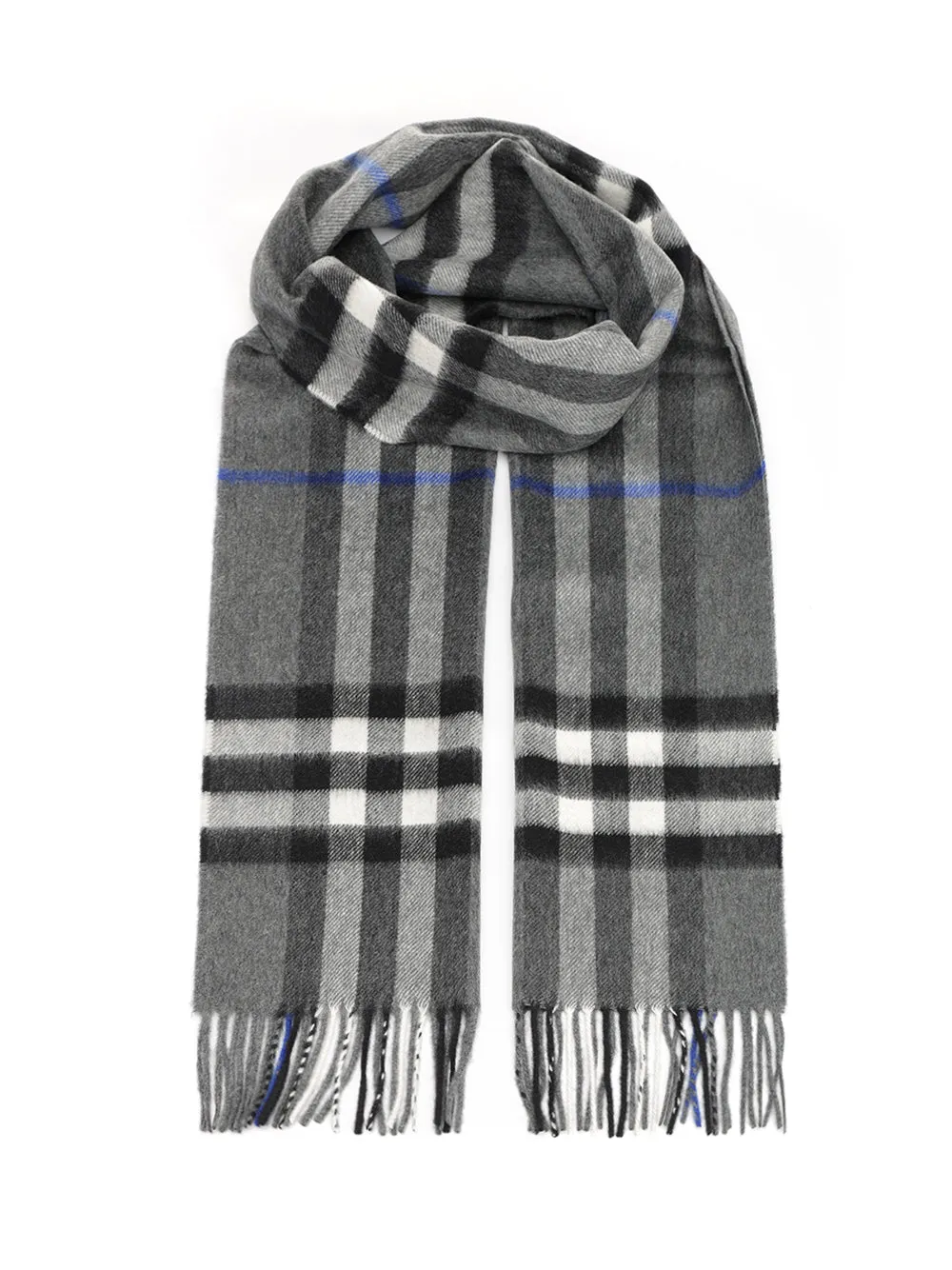 Cashmere Check Scarf Scarves And Foulards Grey sold by Wanan Luxury