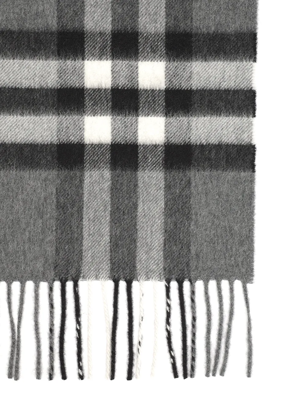 Cashmere Check Scarf Scarves And Foulards Grey sold by Wanan Luxury product image thumbnail 2