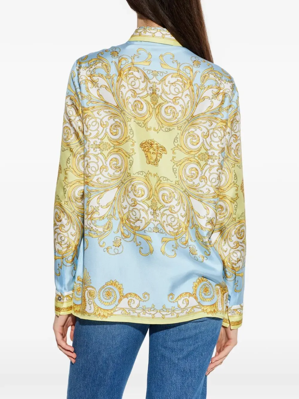 Baroque-Printed Silk Shirt sold by Wanan Luxury product image thumbnail 4
