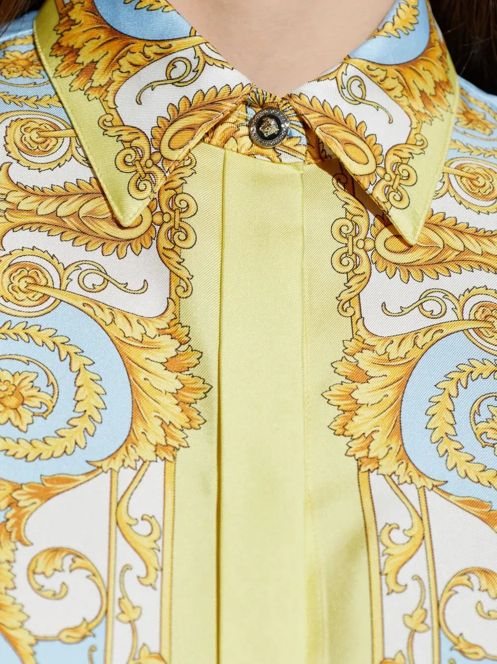 Baroque-Printed Silk Shirt sold by Wanan Luxury product image thumbnail 5
