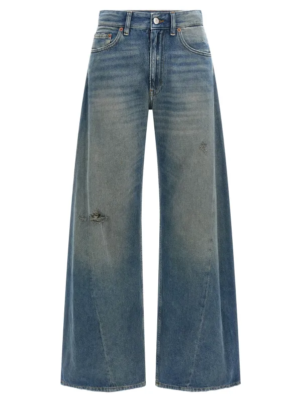 Wide Leg Jeans Blue sold by Wanan Luxury