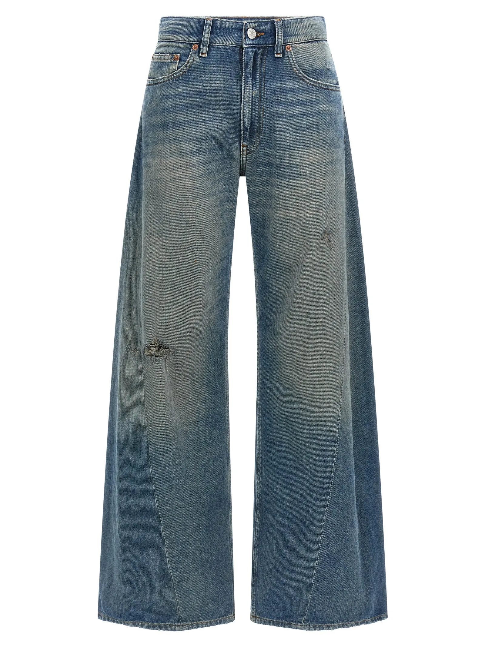 Wide Leg Jeans Blue sold by Wanan Luxury