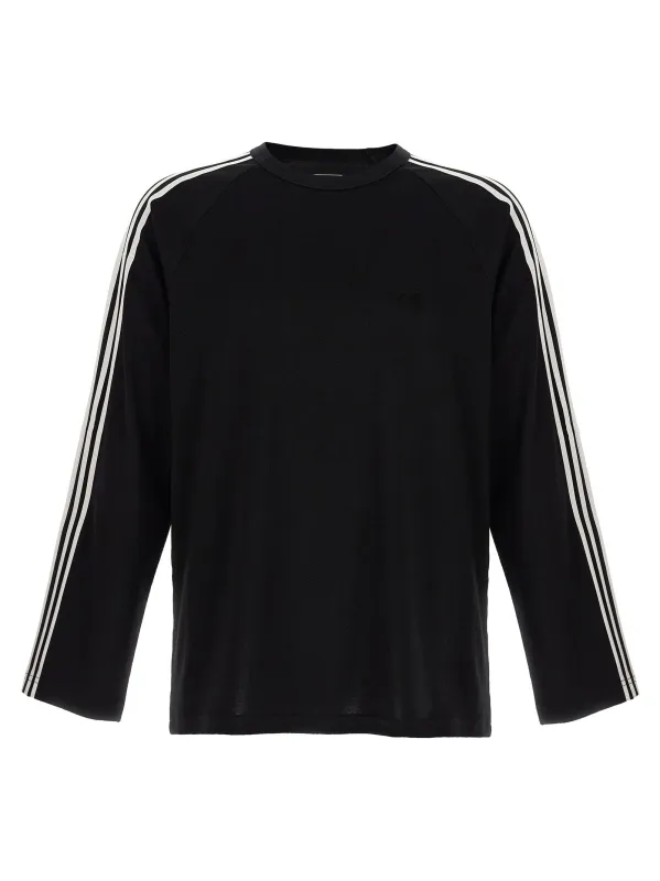 Y-3 Long Sleeve Tee 3-Stripes T-Shirt White/Black made by Y-3