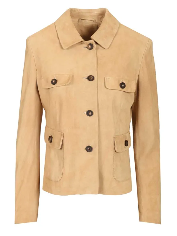 Suede Jacket Jackets Brown sold by Wanan Luxury