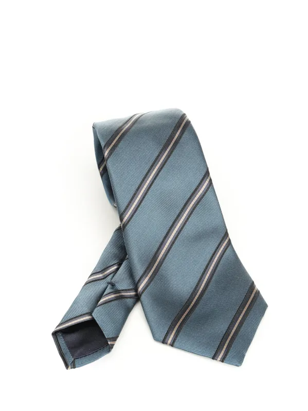 Silk And Cotton Tie Ties And Bow Ties Blue sold by Wanan Luxury