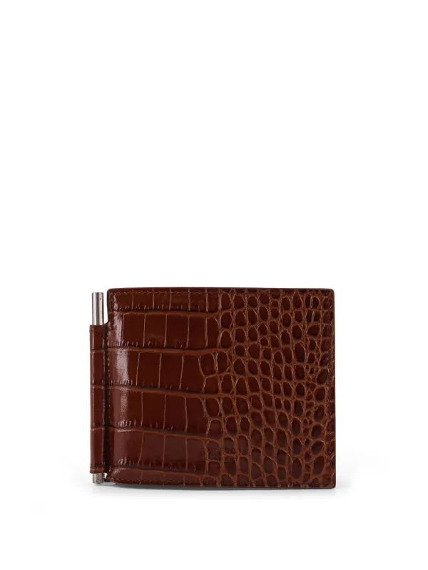 Leather Wallet With Croco Print sold by Wanan Luxury