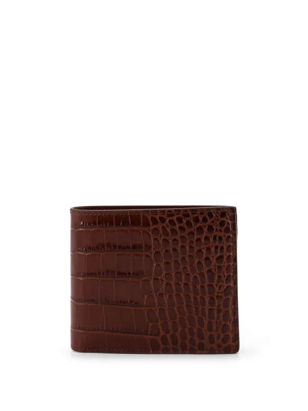 Croco Print Leather Wallet sold by Wanan Luxury