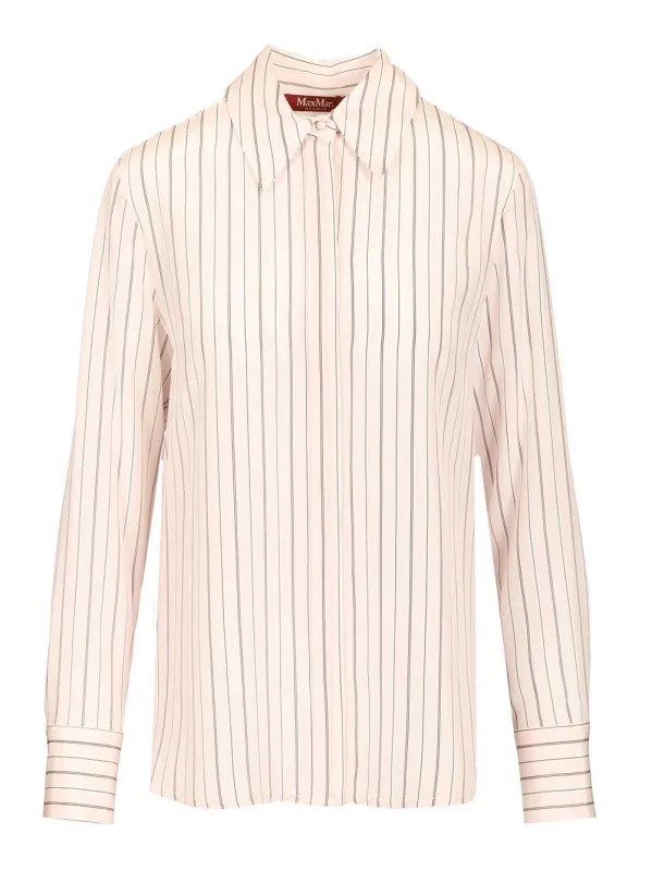 Mstflirt Silk Striped Shirt Shirts Rose sold by Wanan Luxury