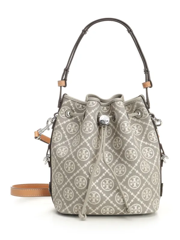T Monogram Utility Bucket Bag Crossbody Bags Grey sold by Wanan Luxury